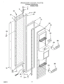 12 - Freezer Door parts for Kitchenaid Refrigerator KSSS48QJX00 from AppliancePartsPros.com