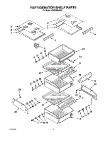 07 - Refrigerator Shelf parts for Kitchenaid Refrigerator KSSS36DAX04 from AppliancePartsPros.com