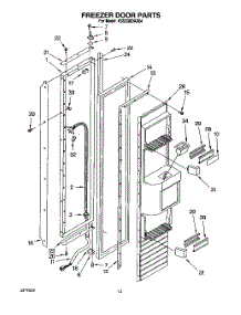 09 - Freezer Door parts for Kitchenaid Refrigerator KSSS36DAX04 from AppliancePartsPros.com