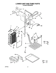 12 - Lower Unit And Tube parts for Kitchenaid Refrigerator KSSS36DAX04 from AppliancePartsPros.com