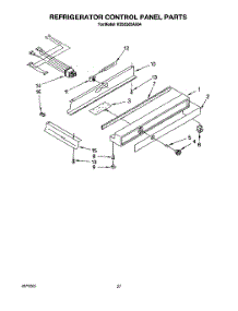 17 - Refrigerator Control Panel parts for Kitchenaid Refrigerator KSSS36DAX04 from AppliancePartsPros.com