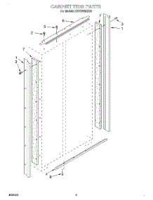 02 - Cabinet Trim parts for Kitchenaid Refrigerator KSSS36MHX00 from AppliancePartsPros.com