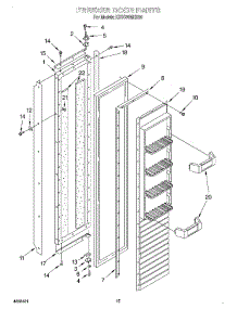 11 - Freezer Door parts for Kitchenaid Refrigerator KSSS36MHX00 from AppliancePartsPros.com