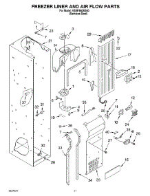 08 - Freezer Liner And Air Flow parts for Kitchenaid Refrigerator KSSP36QKS00 from AppliancePartsPros.com
