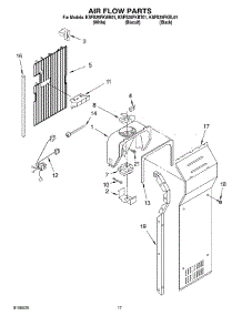 10 - Air Flow parts for Kitchenaid Refrigerator KSFS25FKWH01 from AppliancePartsPros.com