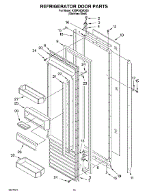 10 - Refrigerator Door parts for Kitchenaid Refrigerator KSSP36QKS00 from AppliancePartsPros.com