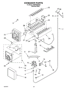 15 - Icemaker parts for Kitchenaid Refrigerator KSSP36QKS00 from AppliancePartsPros.com