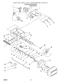 10 - Motor And Ice Container parts for Kitchenaid Refrigerator KSSS42QHX00 from AppliancePartsPros.com