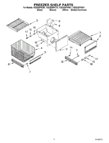 03 - Freezer Shelf parts for Kitchenaid Refrigerator KSSS36FKT01 from AppliancePartsPros.com