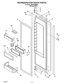 10 - Refrigerator Door Parts parts for Kitchenaid Refrigerator KSSP42QMS00 from AppliancePartsPros.com