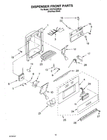 12 - Dispenser And Front Parts parts for Kitchenaid Refrigerator KSSP42QMS00 from AppliancePartsPros.com