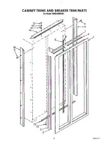 03 - Cabinet Trims And Breaker Trim parts for Kitchenaid Refrigerator KSSS42MWX01 from AppliancePartsPros.com