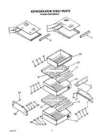 05 - Refrigerator Shelf parts for Kitchenaid Refrigerator KSSS42MWX01 from AppliancePartsPros.com