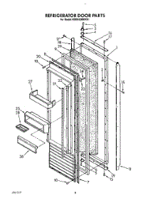 07 - Refrigerator Door parts for Kitchenaid Refrigerator KSSS42MWX01 from AppliancePartsPros.com