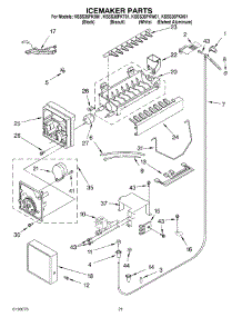 13 - Icemaker parts for Kitchenaid Refrigerator KSSS36FKT01 from AppliancePartsPros.com