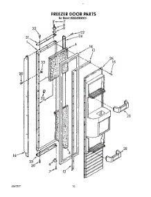 09 - Freezer Door parts for Kitchenaid Refrigerator KSSS42MWX01 from AppliancePartsPros.com