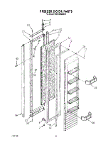 10 - Freezer Door parts for Kitchenaid Refrigerator KSSS42MAX03 from AppliancePartsPros.com