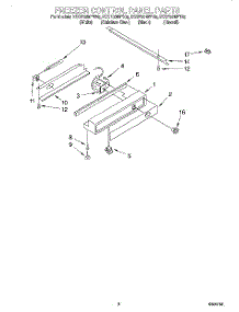 06 - Freezer Control Panel parts for Kitchenaid Refrigerator KSSP36MFW05 from AppliancePartsPros.com