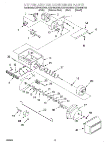 10 - Motor And Ice Container parts for Kitchenaid Refrigerator KSSP48QHW00 from AppliancePartsPros.com