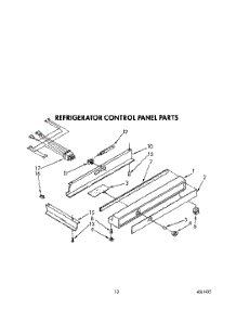 10 - Refrigerator Control Panel parts for Kitchenaid Refrigerator KSSS48DAW00 from AppliancePartsPros.com