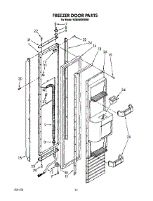 11 - Freezer Door parts for Kitchenaid Refrigerator KSSS48DAW00 from AppliancePartsPros.com