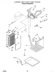 15 - Lower Unit And Tube parts for Kitchenaid Refrigerator KSSS42QDW00 from AppliancePartsPros.com
