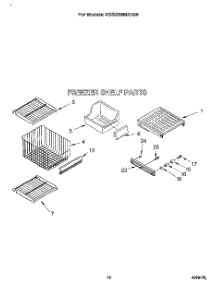 08 - Freezer Shelf parts for Kitchenaid Refrigerator KSSS36MAX05 from AppliancePartsPros.com