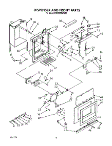 12 - Dispenser And Front parts for Kitchenaid Refrigerator KSSS36DWW02 from AppliancePartsPros.com