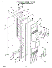 10 - Freezer Door parts for Kitchenaid Refrigerator KSSS36MAX05 from AppliancePartsPros.com
