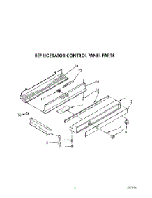 03 - Refrigerator Control Panel parts for Kitchenaid Refrigerator KSSS36DWW01 from AppliancePartsPros.com