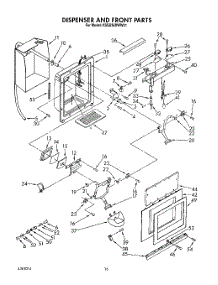 12 - Dispenser And Front parts for Kitchenaid Refrigerator KSSS36DWW01 from AppliancePartsPros.com