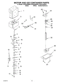 09 - Motor And Ice Container Parts parts for Kitchenaid Refrigerator KSSS42QMW00 from AppliancePartsPros.com