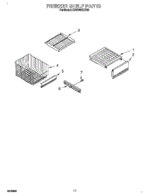 08 - Freezer Shelf parts for Kitchenaid Refrigerator KSSS48QDX00 from AppliancePartsPros.com
