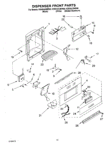 12 - Dispenser And Front Parts parts for Kitchenaid Refrigerator KSSS42QMW00 from AppliancePartsPros.com