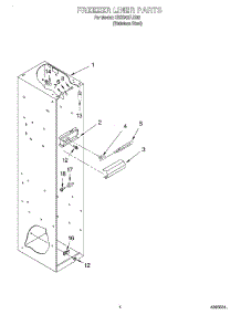 03 - Freezer Liner parts for Kitchenaid Refrigerator KSSS42FJX00 from AppliancePartsPros.com