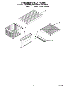 03 - Freezer Shelf Parts parts for Kitchenaid Refrigerator KSSS42QMW02 from AppliancePartsPros.com