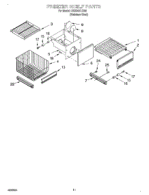 08 - Freezer Shelf parts for Kitchenaid Refrigerator KSSS42FJX00 from AppliancePartsPros.com