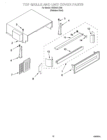 09 - Top Grille And Unit Cover parts for Kitchenaid Refrigerator KSSS42FJX00 from AppliancePartsPros.com