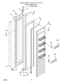 11 - Freezer Door parts for Kitchenaid Refrigerator KSSS42FJX00 from AppliancePartsPros.com