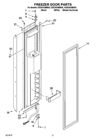 11 - Freezer Door Parts parts for Kitchenaid Refrigerator KSSS42QMW02 from AppliancePartsPros.com