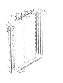 Cabinet Trim parts for Kitchenaid Refrigerator KSSS36QJS00 from AppliancePartsPros.com