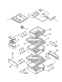 Refrigerator Shelf parts for Kitchenaid Refrigerator KSSS36QJS00 from AppliancePartsPros.com