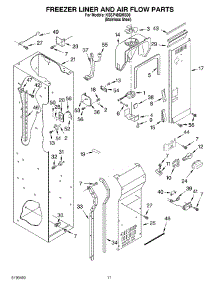 08 - Freezer Liner And Air Flow Parts parts for Kitchenaid Refrigerator KSSP48QMS00 from AppliancePartsPros.com