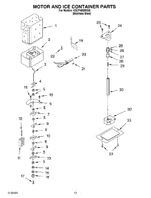 09 - Motor And Ice Container Parts parts for Kitchenaid Refrigerator KSSP48QMS00 from AppliancePartsPros.com