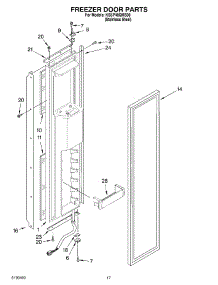 11 - Freezer Door Parts parts for Kitchenaid Refrigerator KSSP48QMS00 from AppliancePartsPros.com
