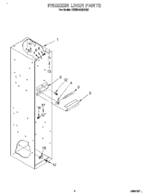 03 - Freezer Liner parts for Kitchenaid Refrigerator KSSS42QDX02 from AppliancePartsPros.com