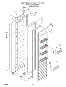 11 - Freezer Door parts for Kitchenaid Refrigerator KSSS36FJX00 from AppliancePartsPros.com