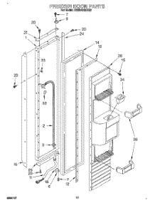 12 - Freezer Door parts for Kitchenaid Refrigerator KSSS42QDX02 from AppliancePartsPros.com