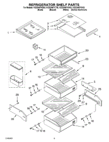 07 - Refrigerator Shelf Parts parts for Kitchenaid Refrigerator KSSS48FKB02 from AppliancePartsPros.com