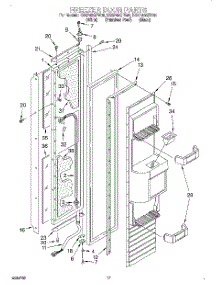 12 - Freezer Door parts for Kitchenaid Refrigerator KSSP48QFB05 from AppliancePartsPros.com